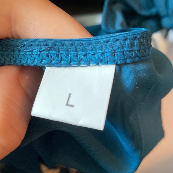 NWT Teal two piece tankini swimsuit high waisted bottoms. - Picture 4 of 9